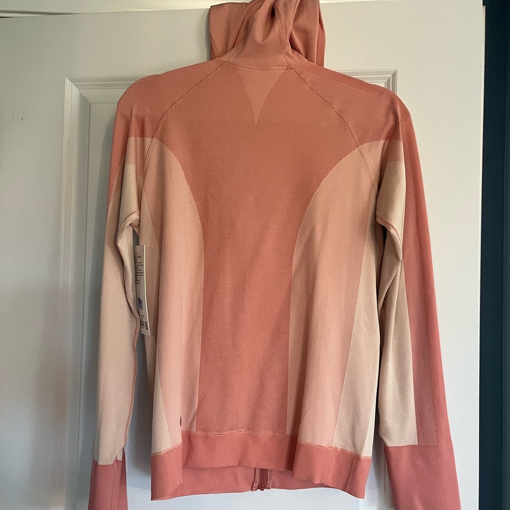 Lululemon Ebb to train zip up jacket, size 10- beautiful pinky peach color way - Picture 2 of 4